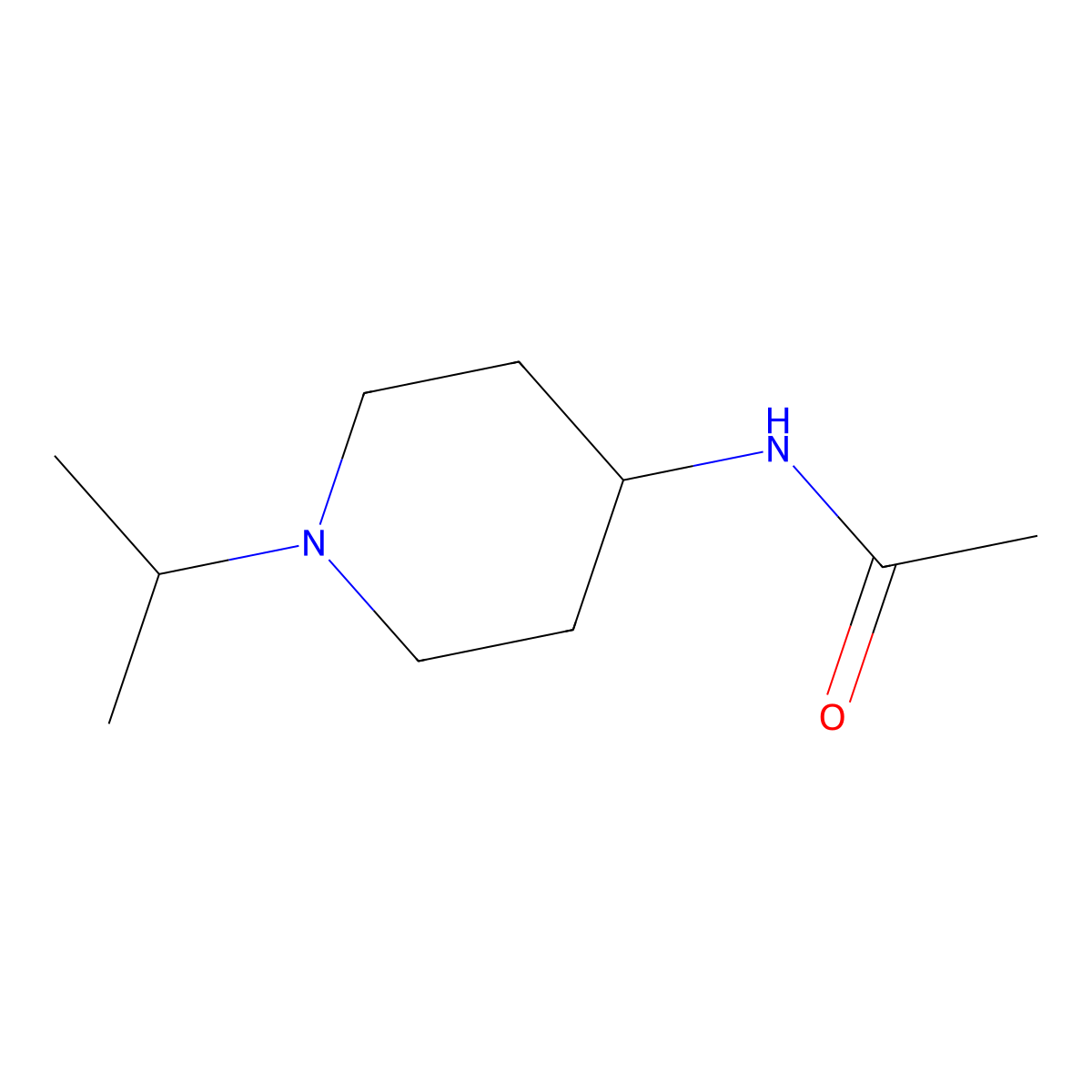 N-[1-(propan-2-yl)piperidin-4-yl]acetamide molecular structure, CAS 1030576-14-7