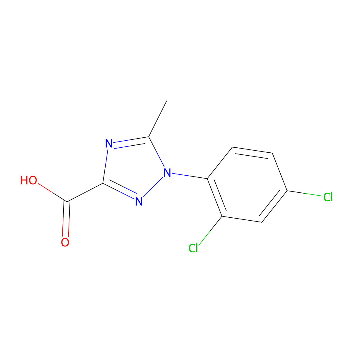 1-(2,4-dichlorophenyl)-5-methyl-1H-1,2,4-triazole-3-carboxylic acid molecular structure, CAS 103058-79-3