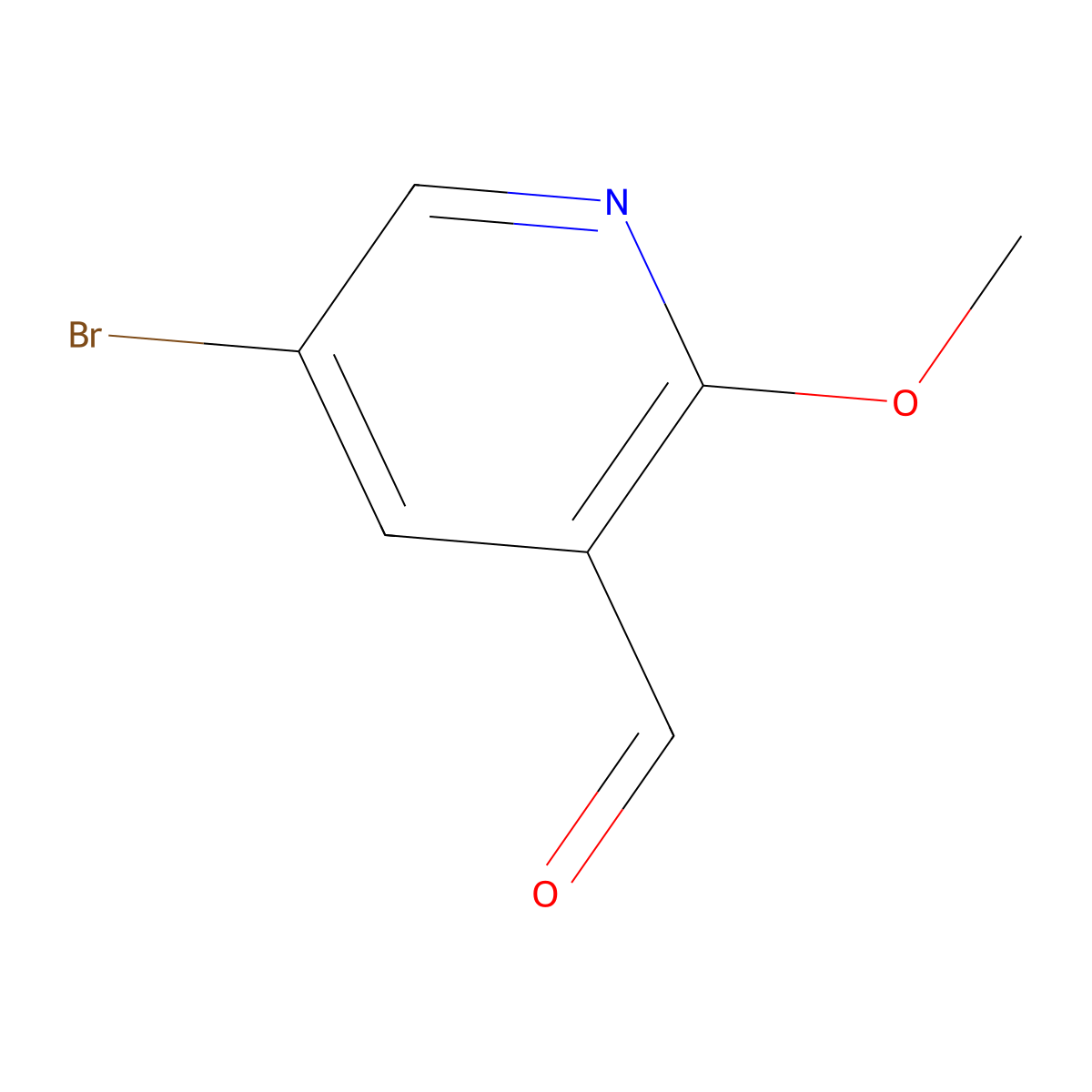 5-Bromo-2-methoxypyridine-3-carbaldehyde molecular structure, CAS 103058-87-3