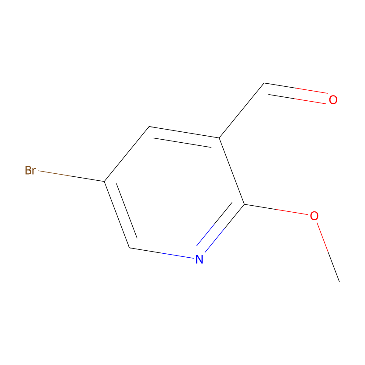 5-Bromo-2-methoxypyridine-3-carbaldehyde molecular structure, CAS 103058-87-3
