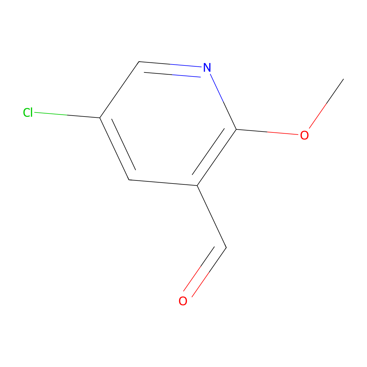 5-Chloro-2-methoxynicotinaldehyde molecular structure, CAS 103058-88-4