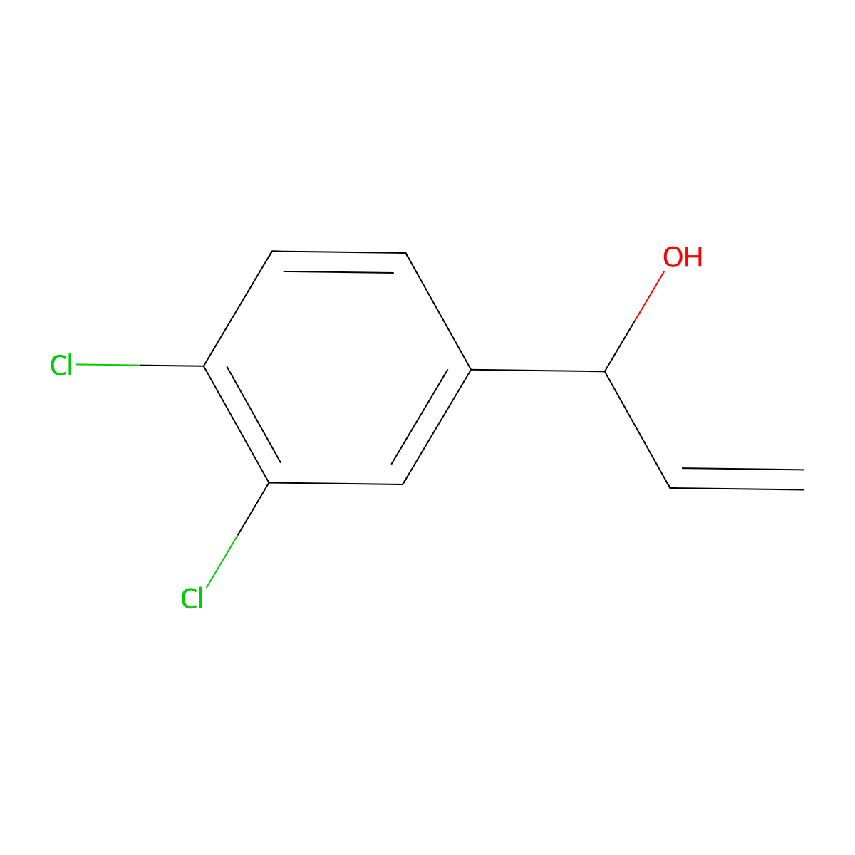 1-(3,4-Dichlorophenyl)prop-2-en-1-ol molecular structure, CAS 103058-93-1