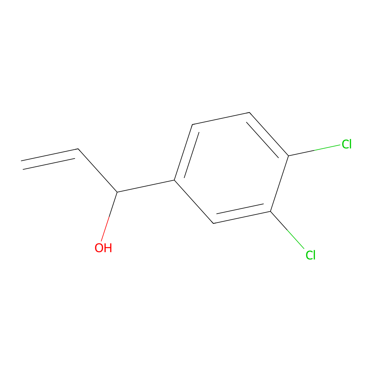 1-(3,4-Dichlorophenyl)prop-2-en-1-ol molecular structure, CAS 103058-93-1