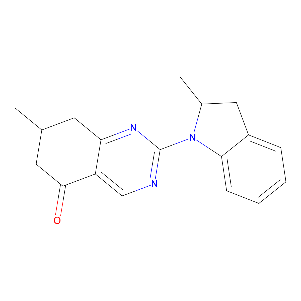 7-Methyl-2-(2-methylindolinyl)-6,7,8-trihydroquinazolin-5-one molecular structure, CAS 1030582-89-8