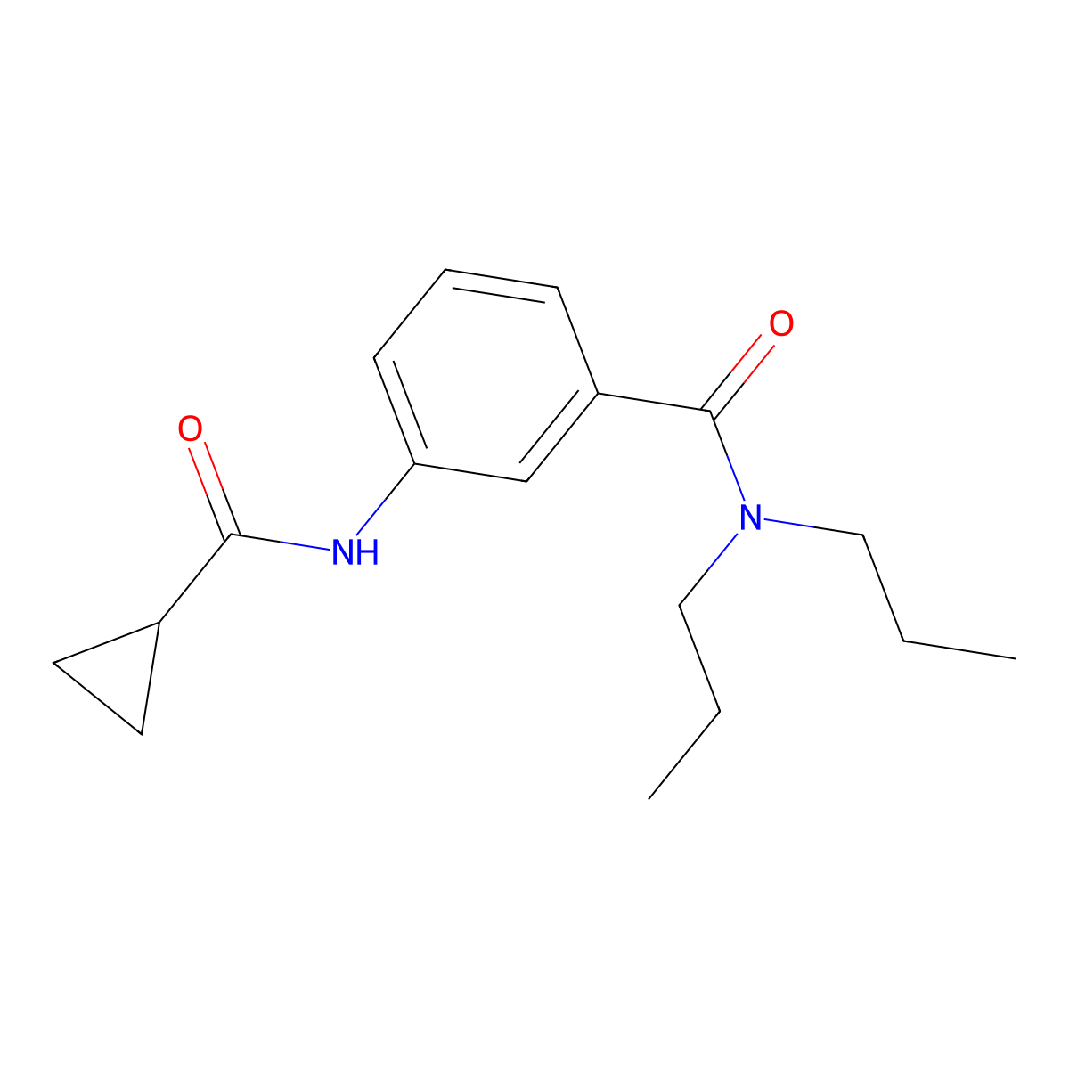 3-[(cyclopropylcarbonyl)amino]-N,N-dipropylbenzamide molecular structure, CAS 1030587-95-1
