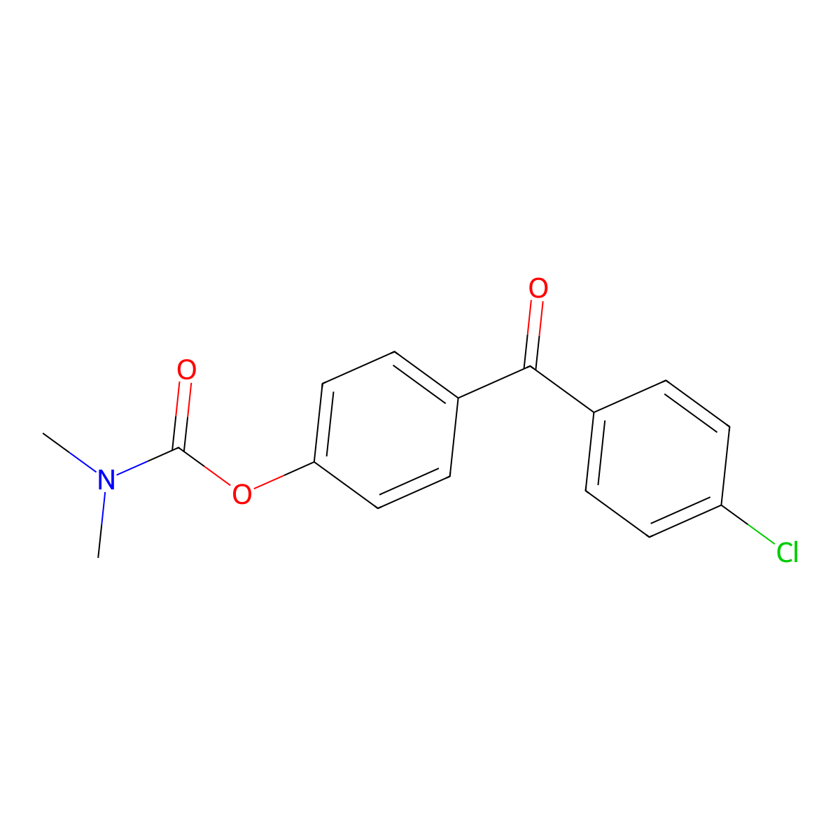 4-(4-Chlorobenzoyl)phenyl dimethylcarbamate molecular structure, CAS 103060-05-5