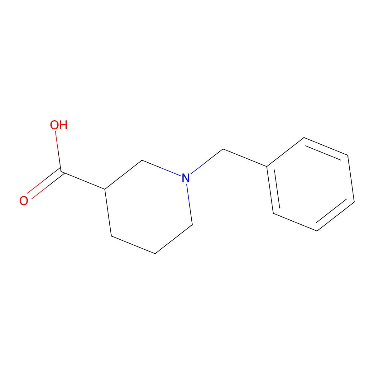 (3r)-1-Benzylpiperidine-3-carboxylic acid molecular structure, CAS 1030603-60-1