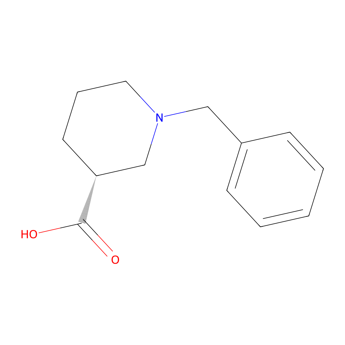 (3r)-1-Benzylpiperidine-3-carboxylic acid molecular structure, CAS 1030603-60-1
