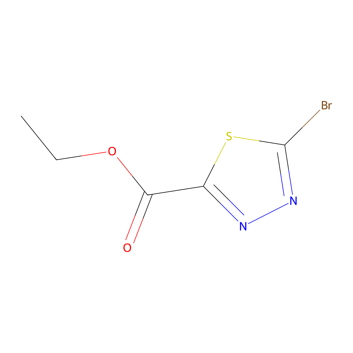 Ethyl5-bromo-1,3,4-thiadiazole-2-carboxylate molecular structure, CAS 1030613-07-0