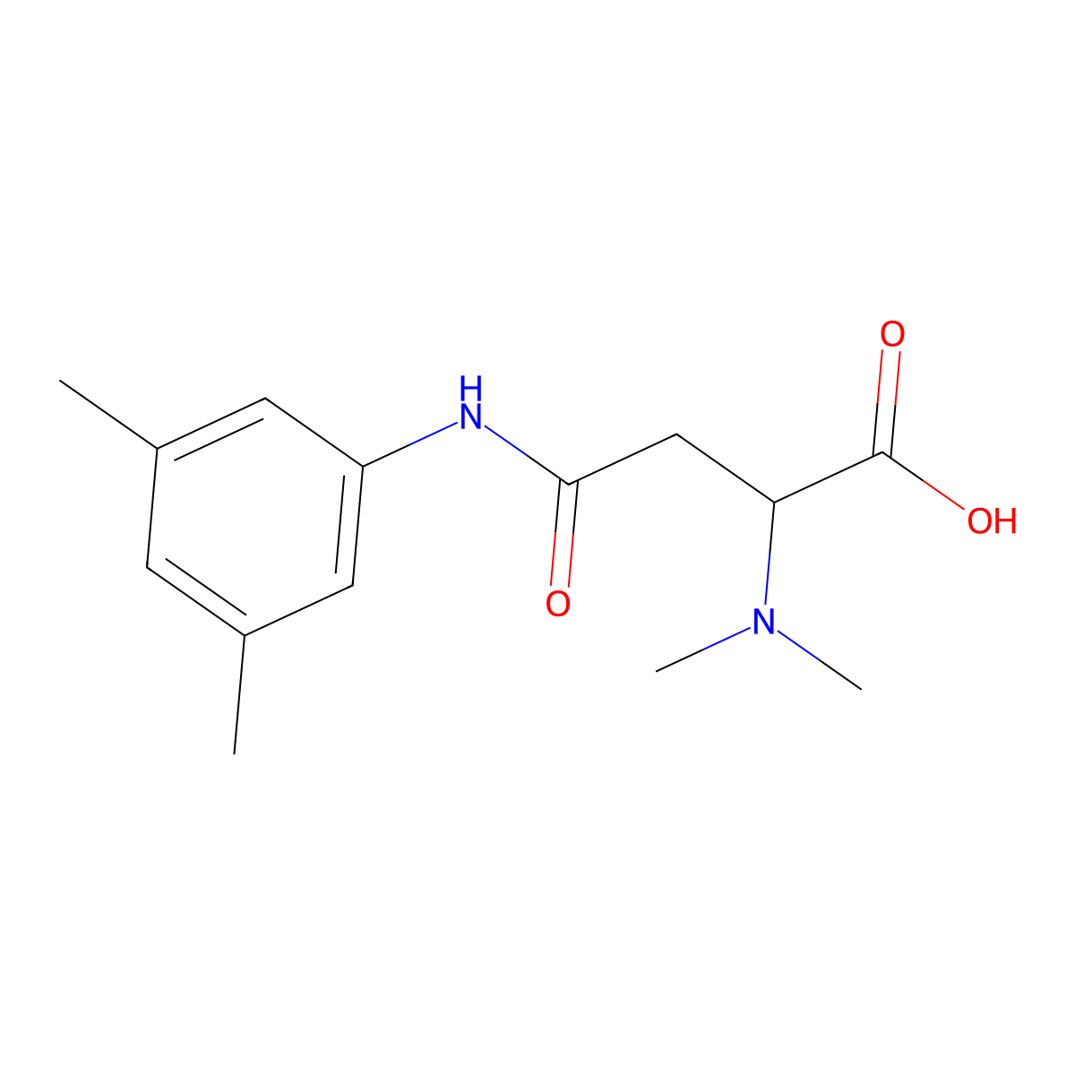 2-(Dimethylamino)-4-(3,5-dimethylanilino)-4-oxobutanoic acid molecular structure, CAS 1030619-89-6