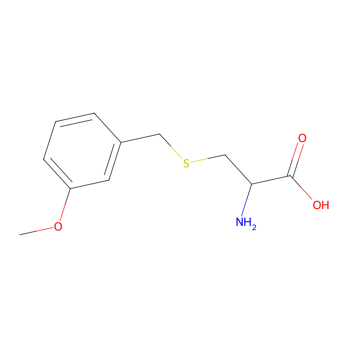 2-Amino-3-{[(3-methoxyphenyl)methyl]sulfanyl}propanoic acid molecular structure, CAS 1030621-97-6