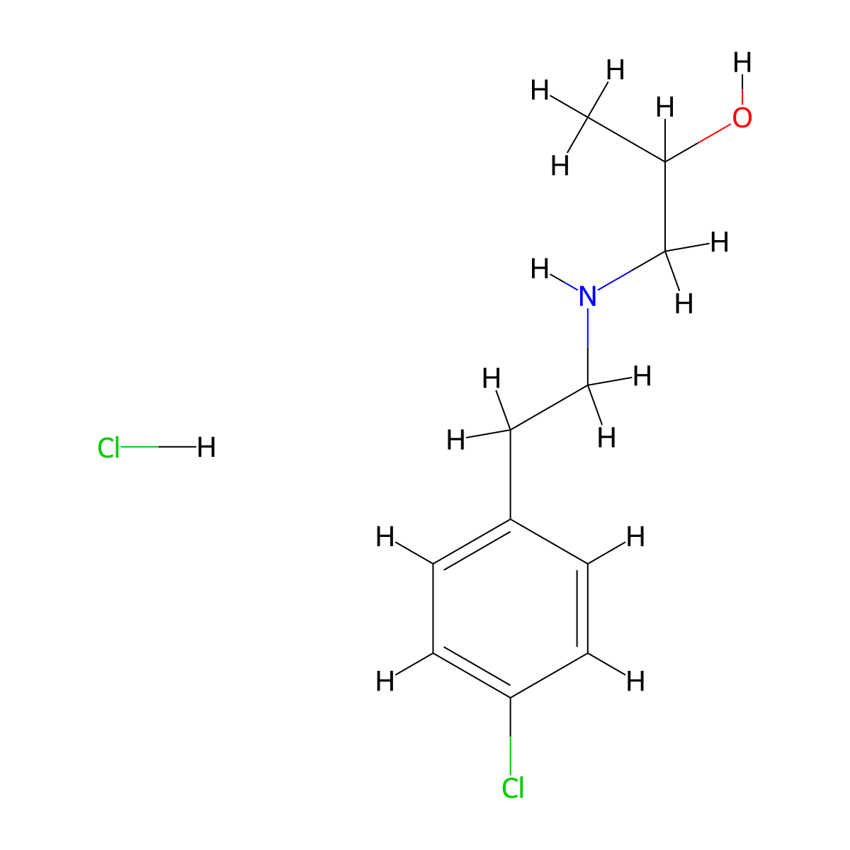 1-((4-Chlorophenethyl)amino)propan-2-ol hydrochloride molecular structure, CAS 1030624-41-9