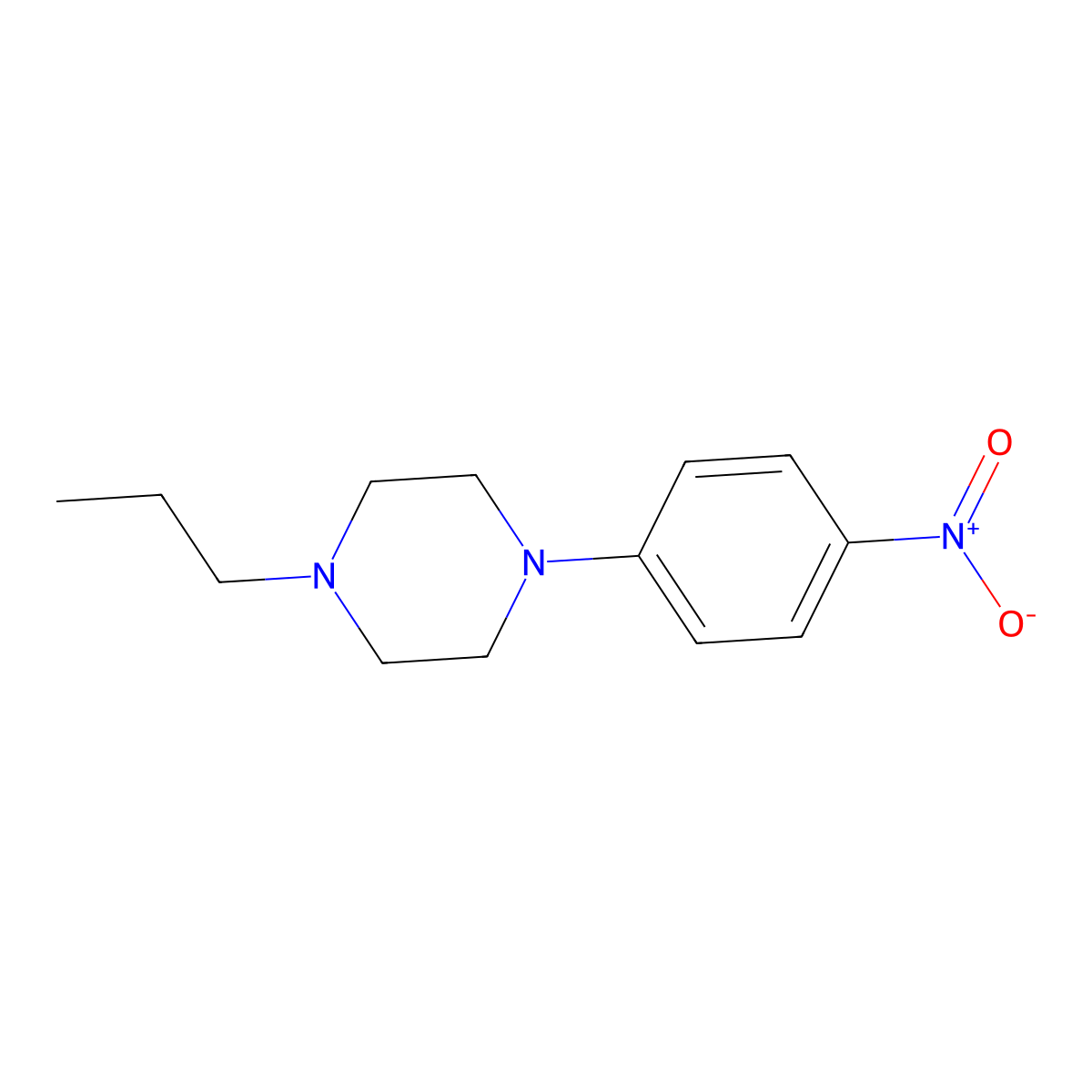 1-(4-Nitrophenyl)-4-propylpiperazine molecular structure, CAS 1030627-12-3