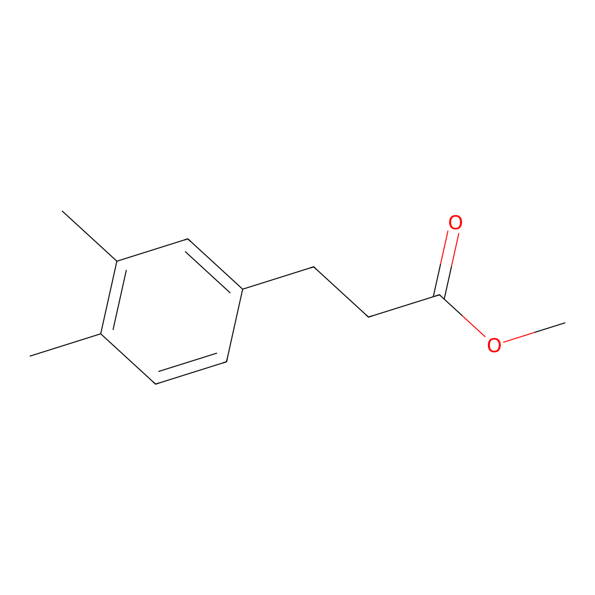 Methyl 3-(3,4-dimethylphenyl)propanoate molecular structure, CAS 1030628-12-6
