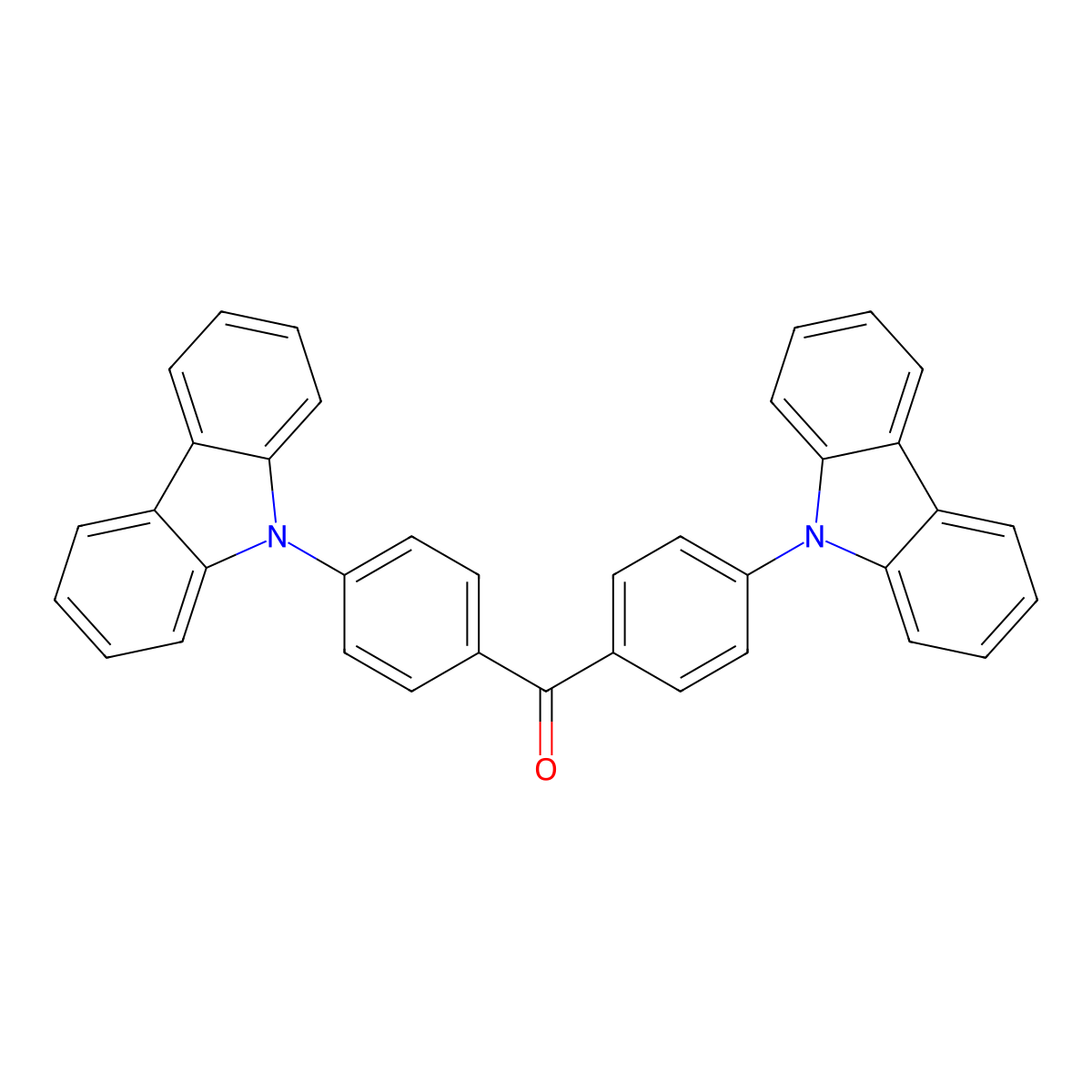 9-{4-[4-(9H-carbazol-9-yl)benzoyl]phenyl}-9H-carbazole molecular structure, CAS 1030630-68-2