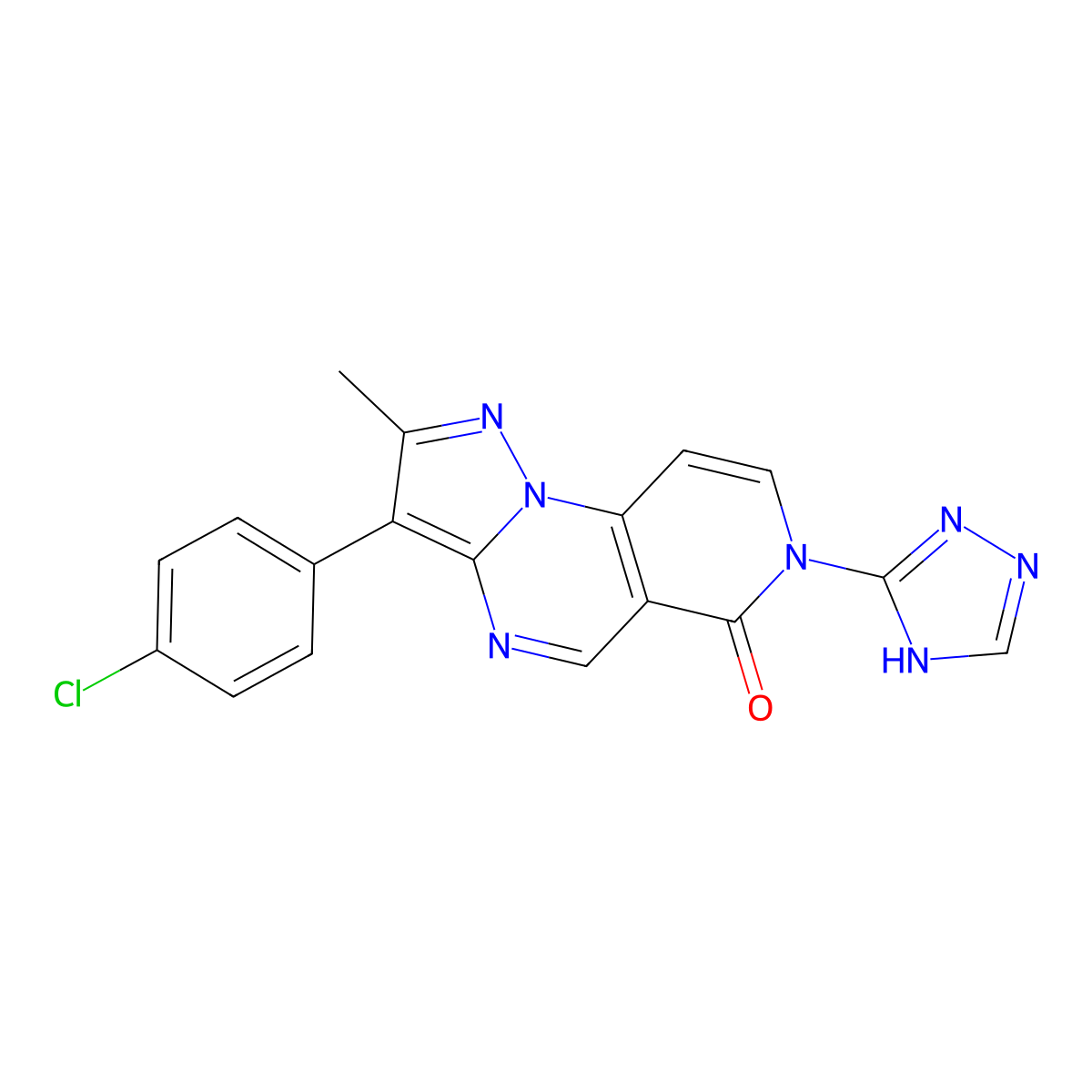 C18H12ClN7O molecular structure, CAS 1030653-24-7
