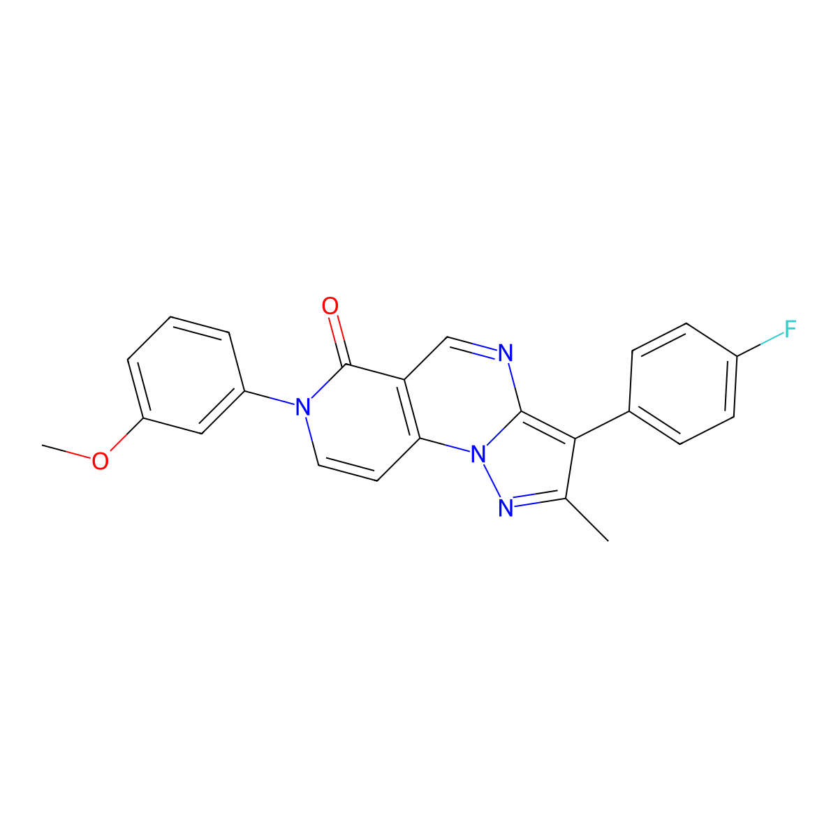 3-(4-fluorophenyl)-7-(3-methoxyphenyl)-2-methylpyrazolo[1,5-a]pyrido[3,4-e]pyrimidin-6(7H)-one molecular structure, CAS 1030653-49-6
