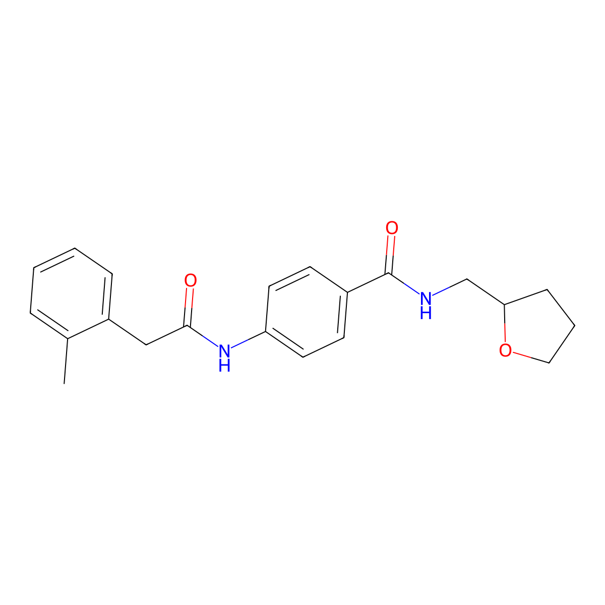 4-{[(2-methylphenyl)acetyl]amino}-N-(tetrahydrofuran-2-ylmethyl)benzamide molecular structure, CAS 1030660-40-2