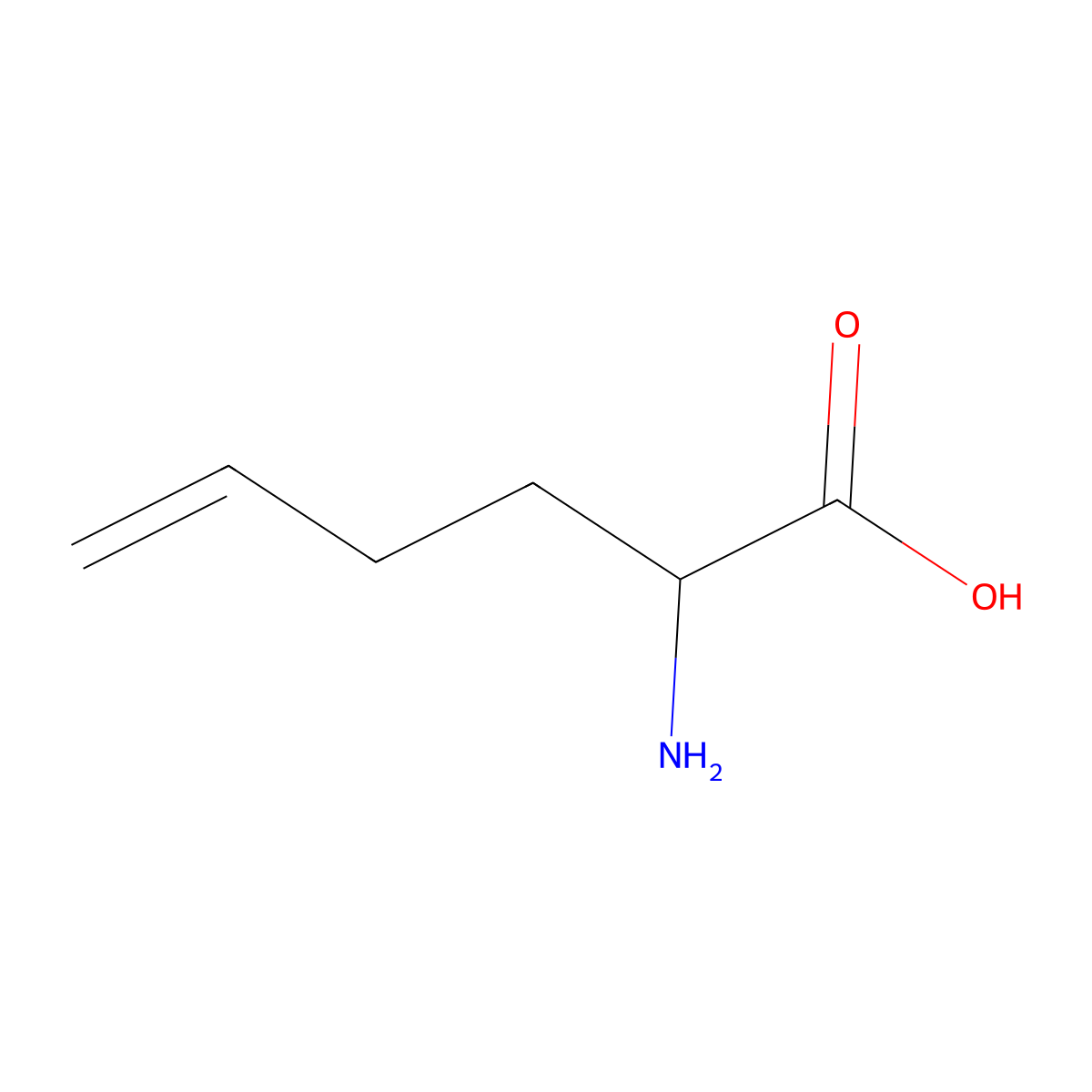 (R)-2-Aminohex-5-enoic acid molecular structure, CAS 103067-78-3