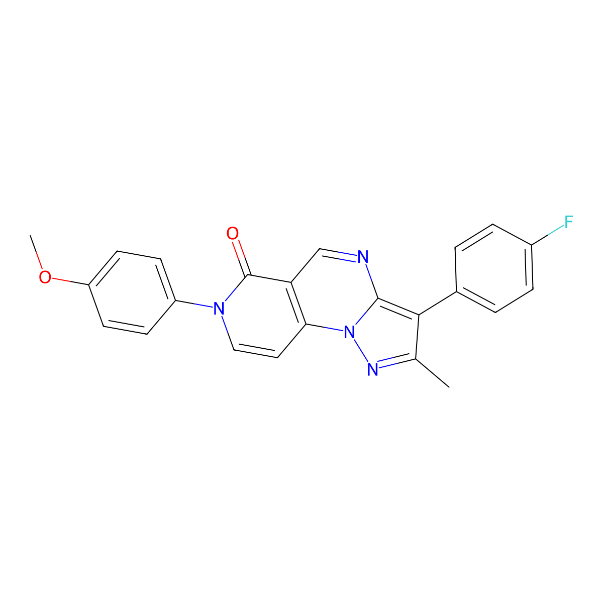 3-(4-fluorophenyl)-7-(4-methoxyphenyl)-2-methylpyrazolo[1,5-a]pyrido[3,4-e]pyrimidin-6(7H)-one molecular structure, CAS 1030673-43-8