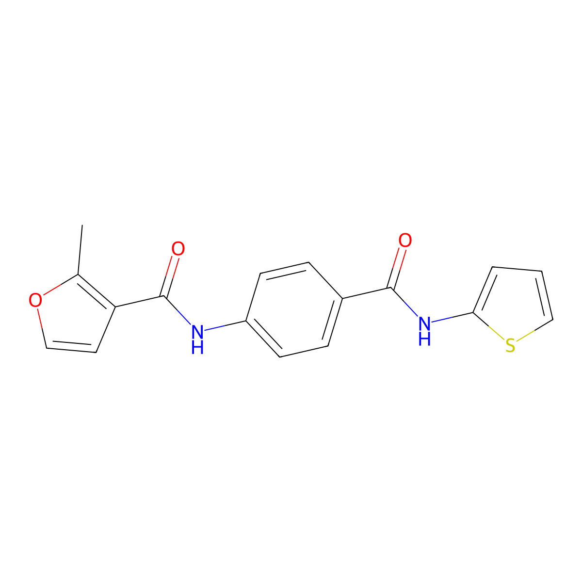 2-methyl-N-[4-(thiophen-2-ylcarbamoyl)phenyl]furan-3-carboxamide molecular structure, CAS 1030679-14-1