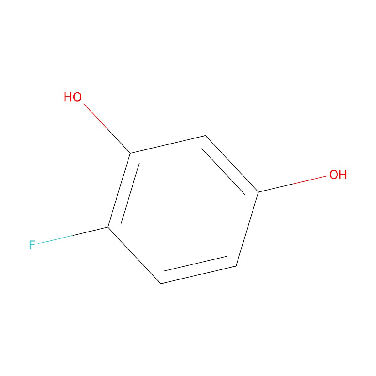 4-Fluoro-1,3-dihydroxybenzene molecular structure, CAS 103068-41-3