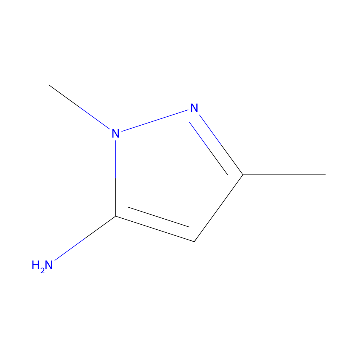 1,3-Dimethyl-1H-pyrazol-5-amine molecular structure, CAS 103068-64-0