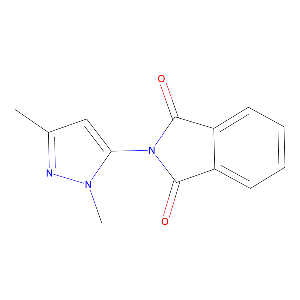 2-(1,3-Dimethyl-1H-pyrazol-5-yl)-1H-isoindole-1,3(2H)-dione molecular structure, CAS 103068-65-1
