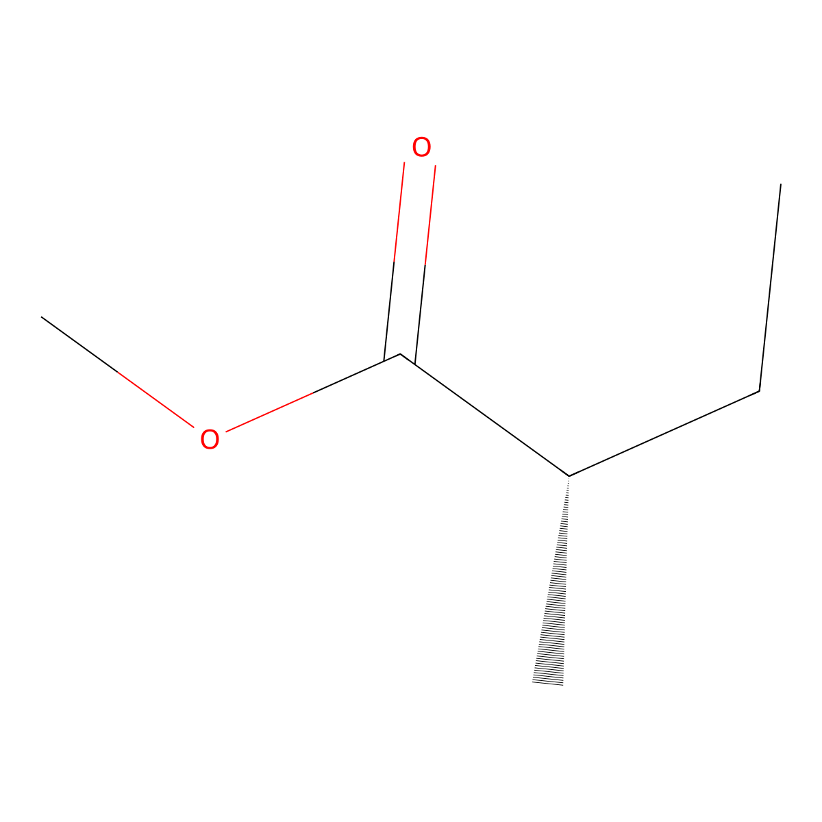 Methyl (2S)-2-methylbutanoate molecular structure, CAS 10307-60-5