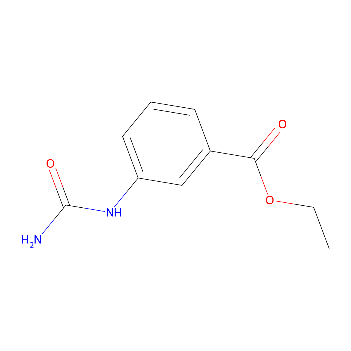 Ethyl 3-(carbamoylamino)benzoate molecular structure, CAS 1030707-82-4