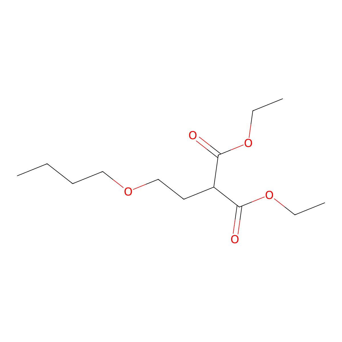 Propanedioic acid, (2-butoxyethyl)-, diethyl ester molecular structure, CAS 103077-26-5