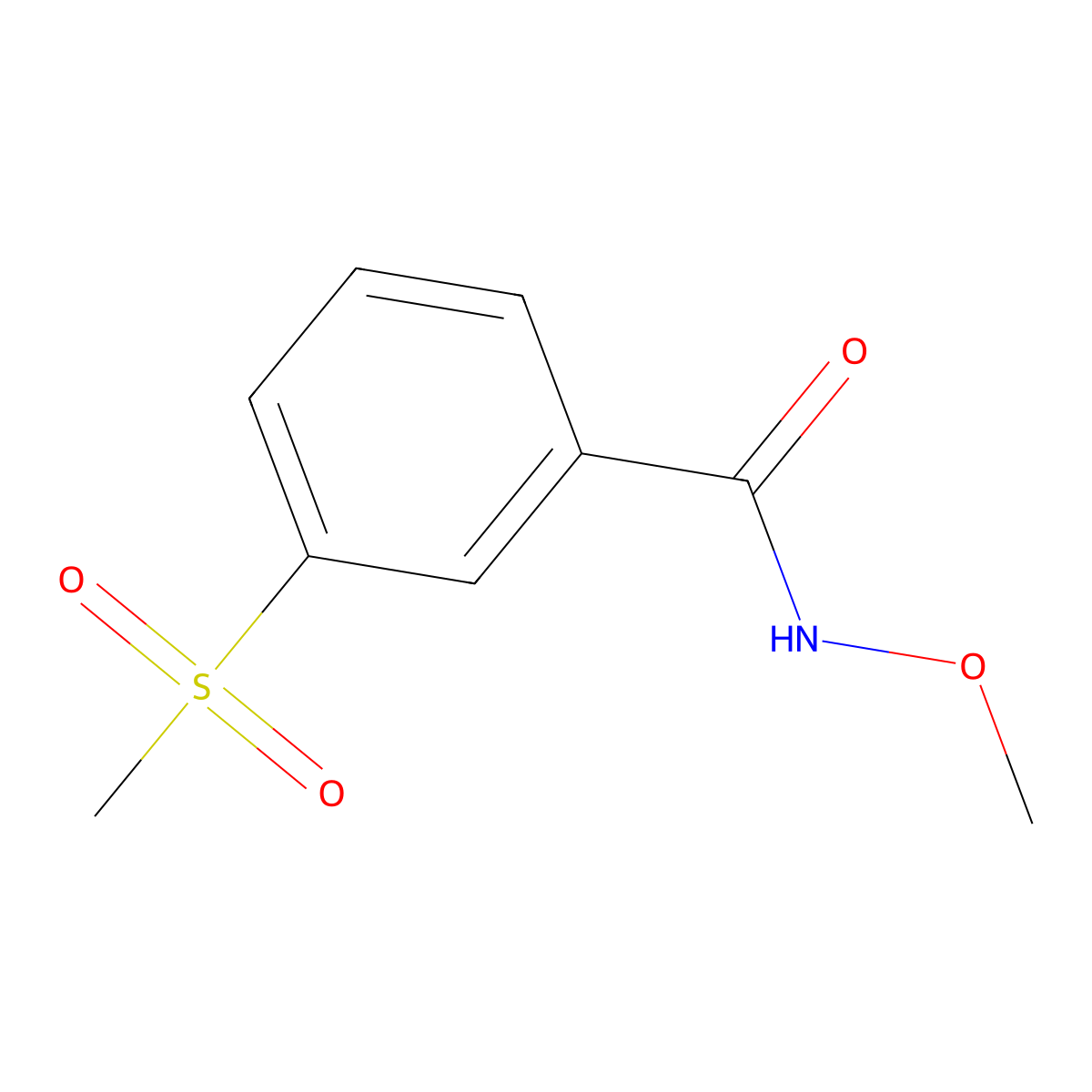 N-Methoxy-3-(methylsulfonyl)benzamide molecular structure, CAS 1030796-04-3