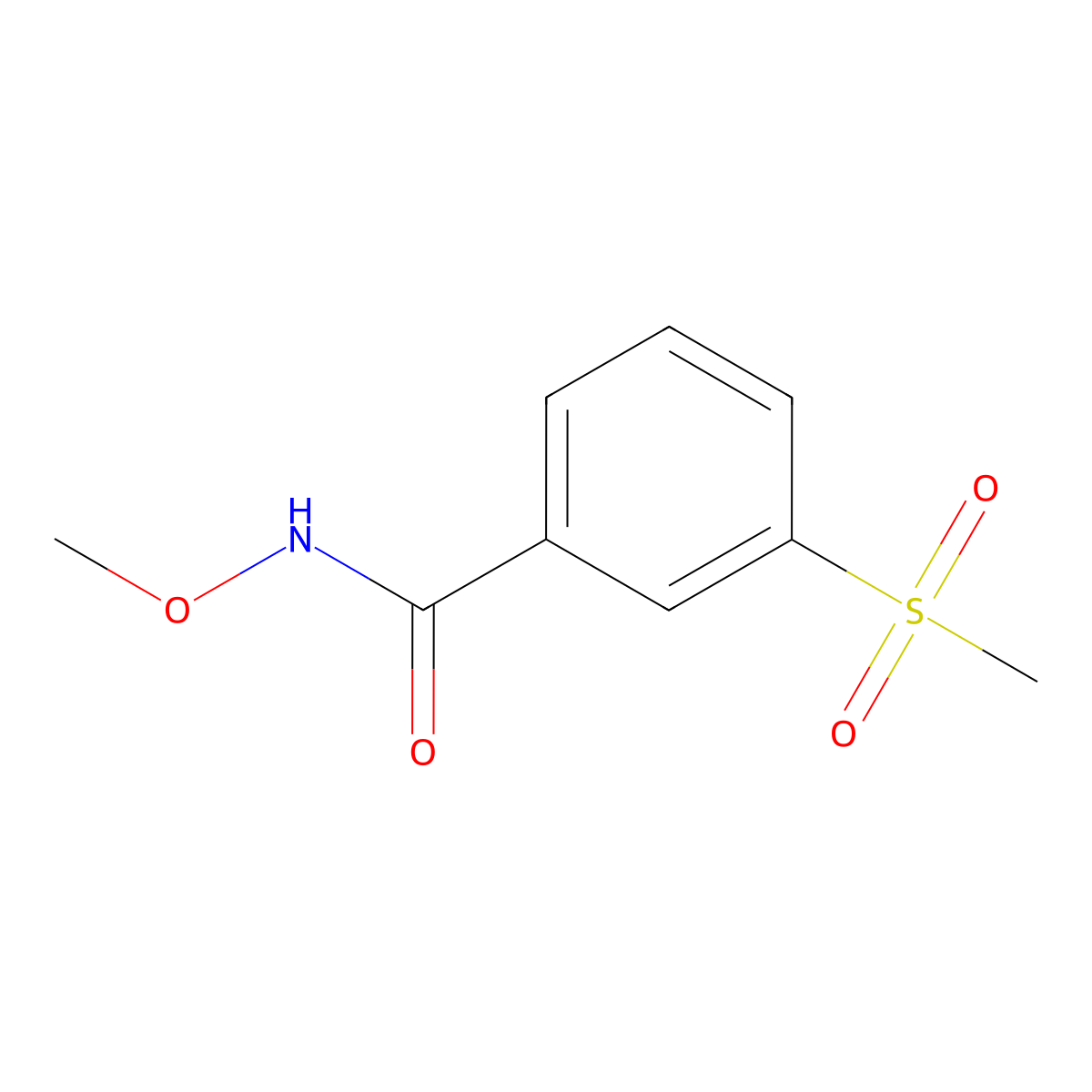 N-Methoxy-3-(methylsulfonyl)benzamide molecular structure, CAS 1030796-04-3