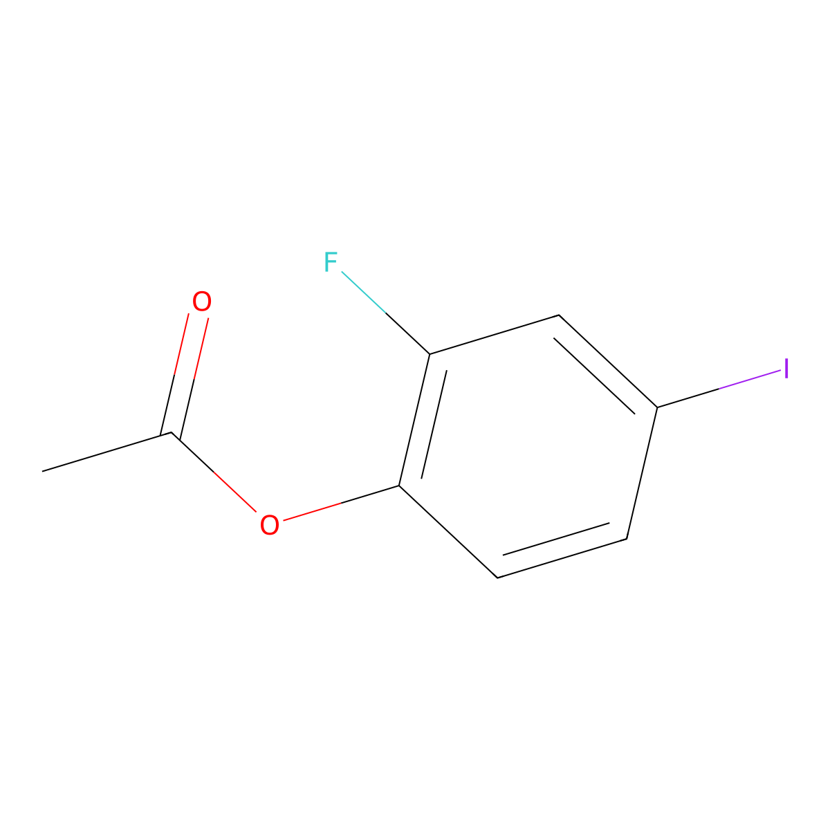 Phenol, 2-fluoro-4-iodo-, 1-acetate molecular structure, CAS 1030828-91-1