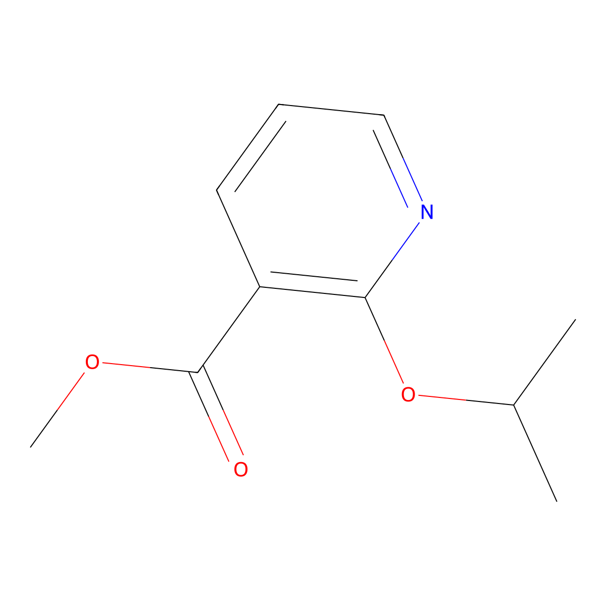 Methyl 2-(propan-2-yloxy)pyridine-3-carboxylate molecular structure, CAS 1030829-05-0