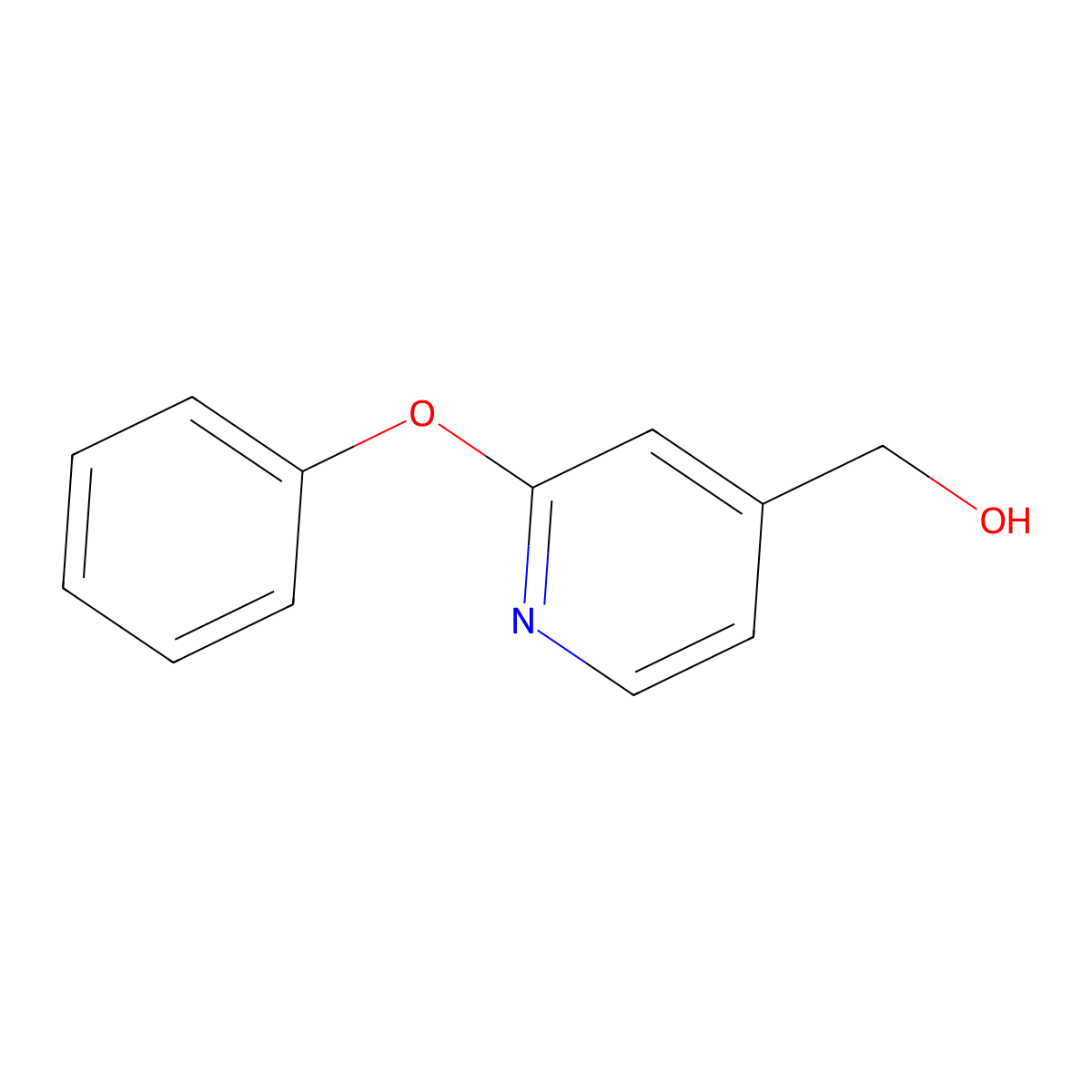 (2-Phenoxypyridin-4-yl)methanol molecular structure, CAS 1030829-16-3