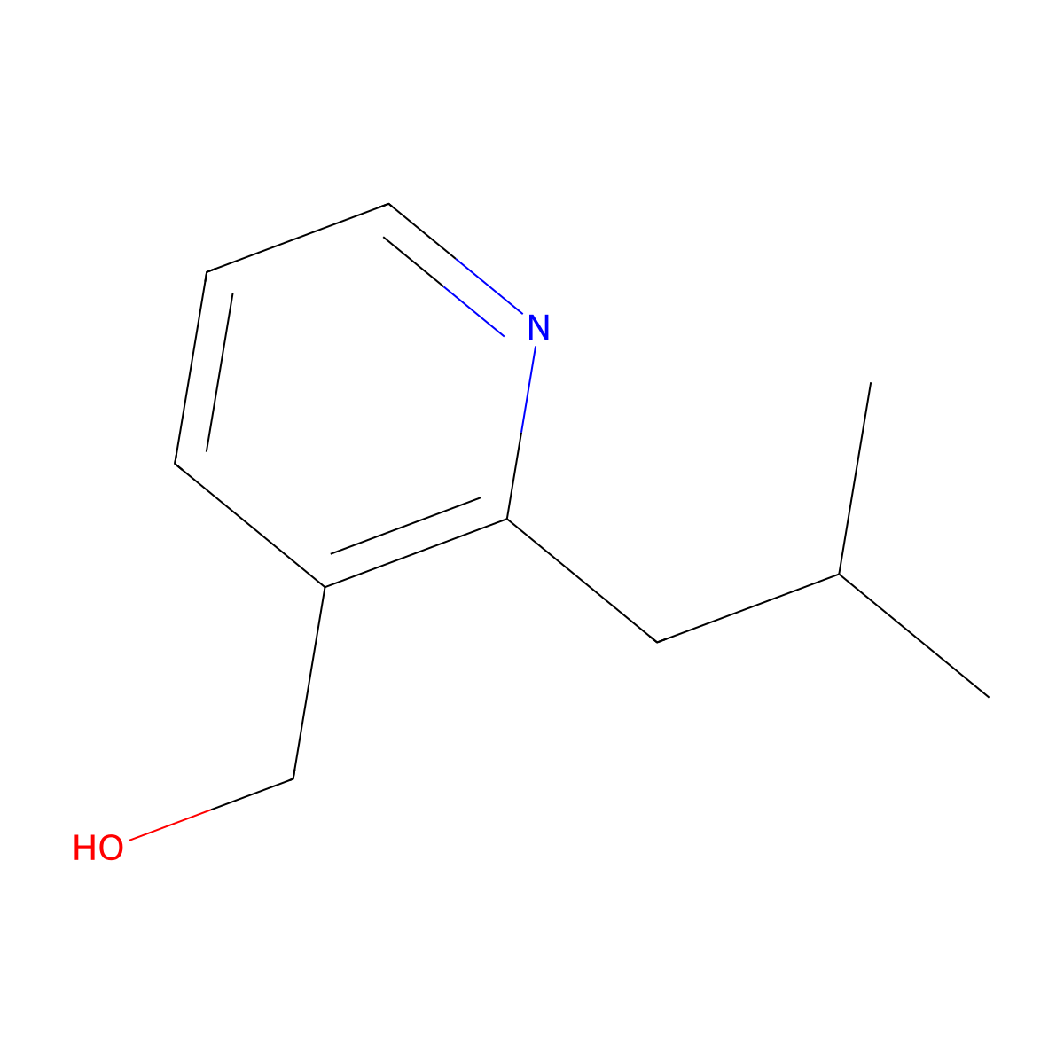 (2-Isobutylpyridin-3-yl)methanol molecular structure, CAS 1030829-24-3