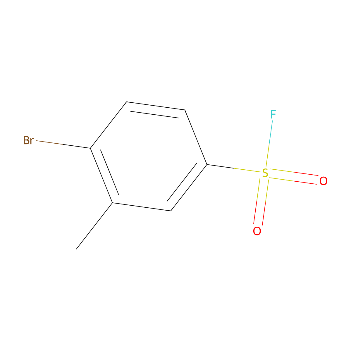 4-Bromo-3-methylbenzenesulfonyl fluoride molecular structure, CAS 1030832-29-1