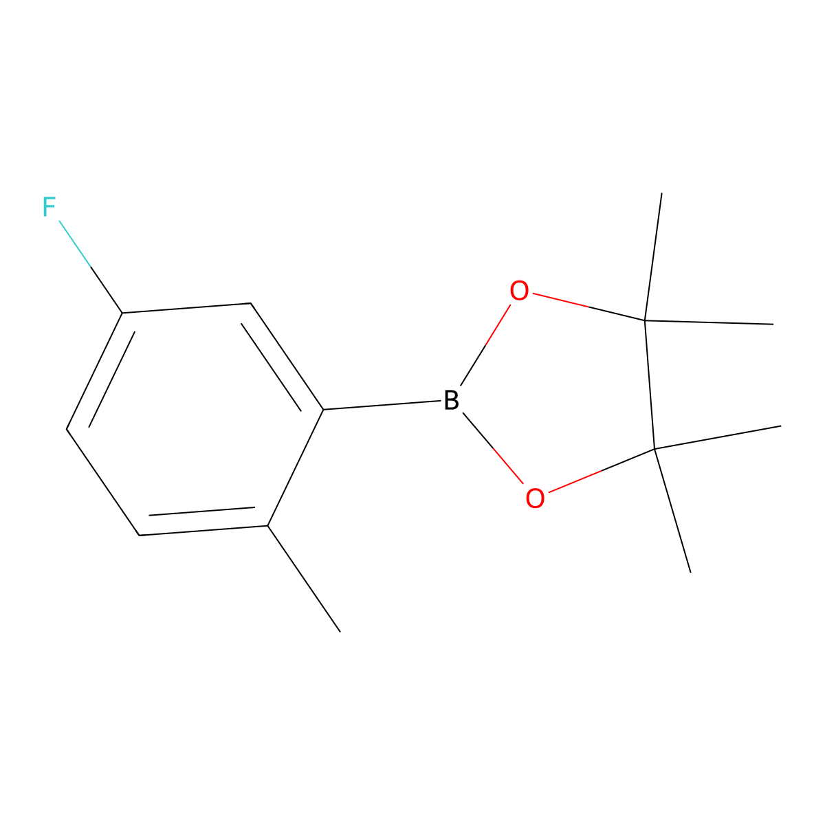 2-(5-Fluoro-2-methylphenyl)-4,4,5,5-tetramethyl-1,3,2-dioxaborolane molecular structure, CAS 1030832-38-2