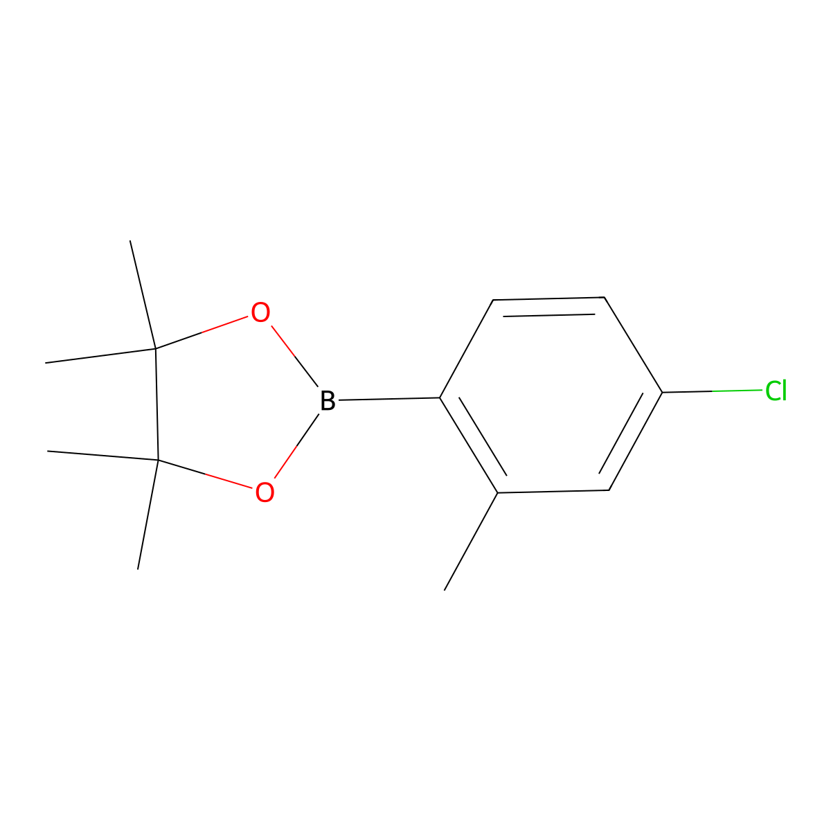 4-Chloro-2-methylphenylboronic acid pinacol ester molecular structure, CAS 1030832-75-7