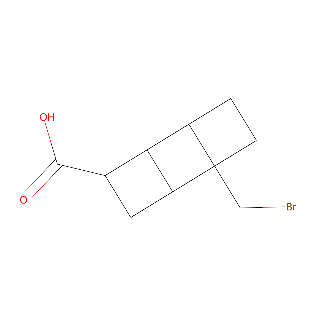 4-(Bromomethyl)cubane-1-carboxylic acid molecular structure, CAS 1030836-14-6