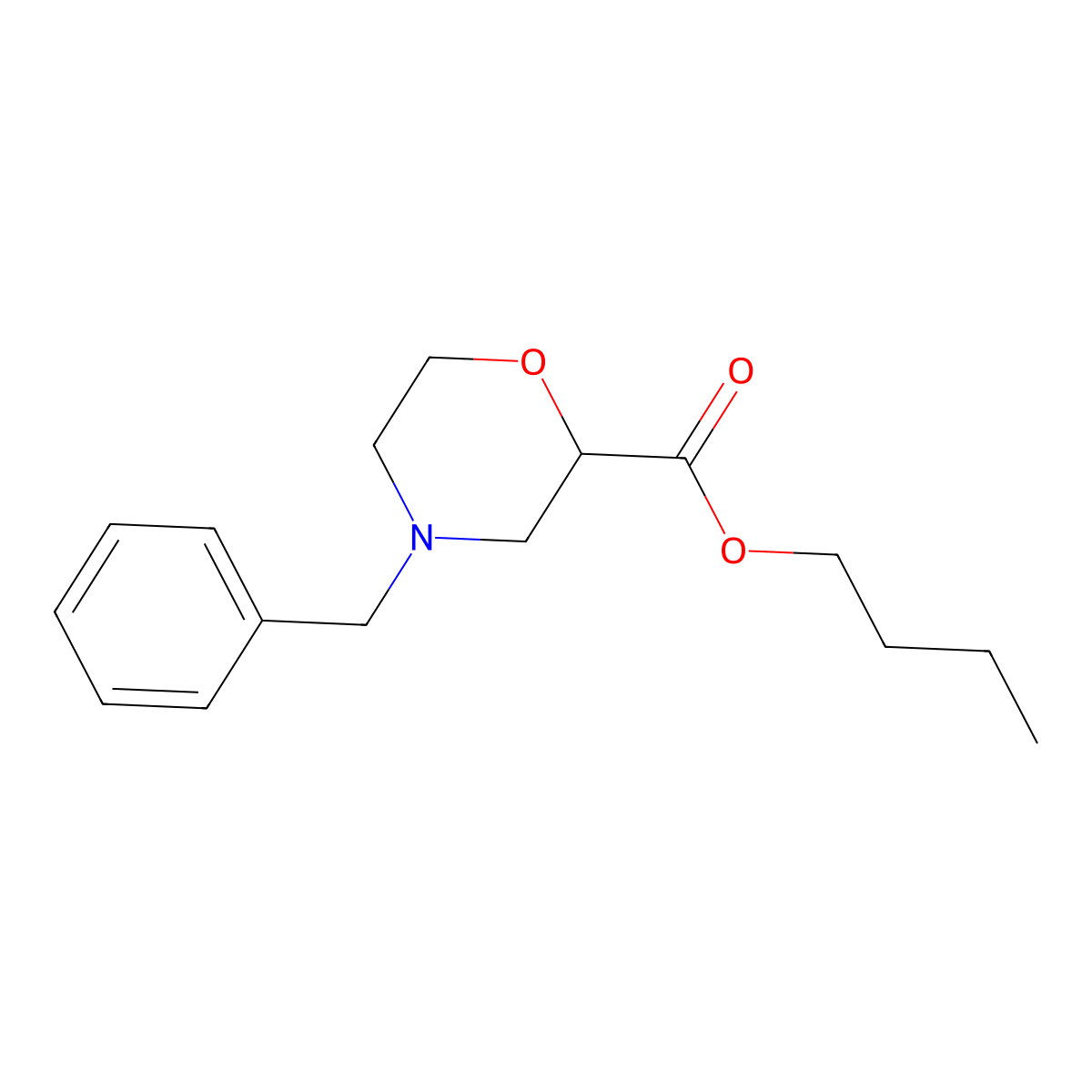 Butyl 4-benzylmorpholine-2-carboxylate molecular structure, CAS 1030837-47-8