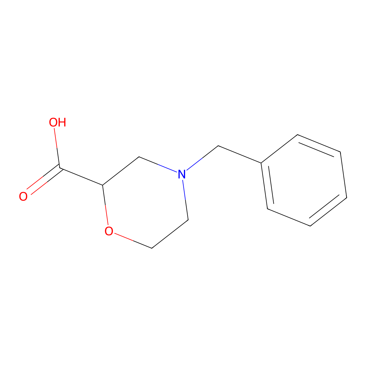 (S)-4-Benzylmorpholine-2-carboxylic acid molecular structure, CAS 1030837-49-0