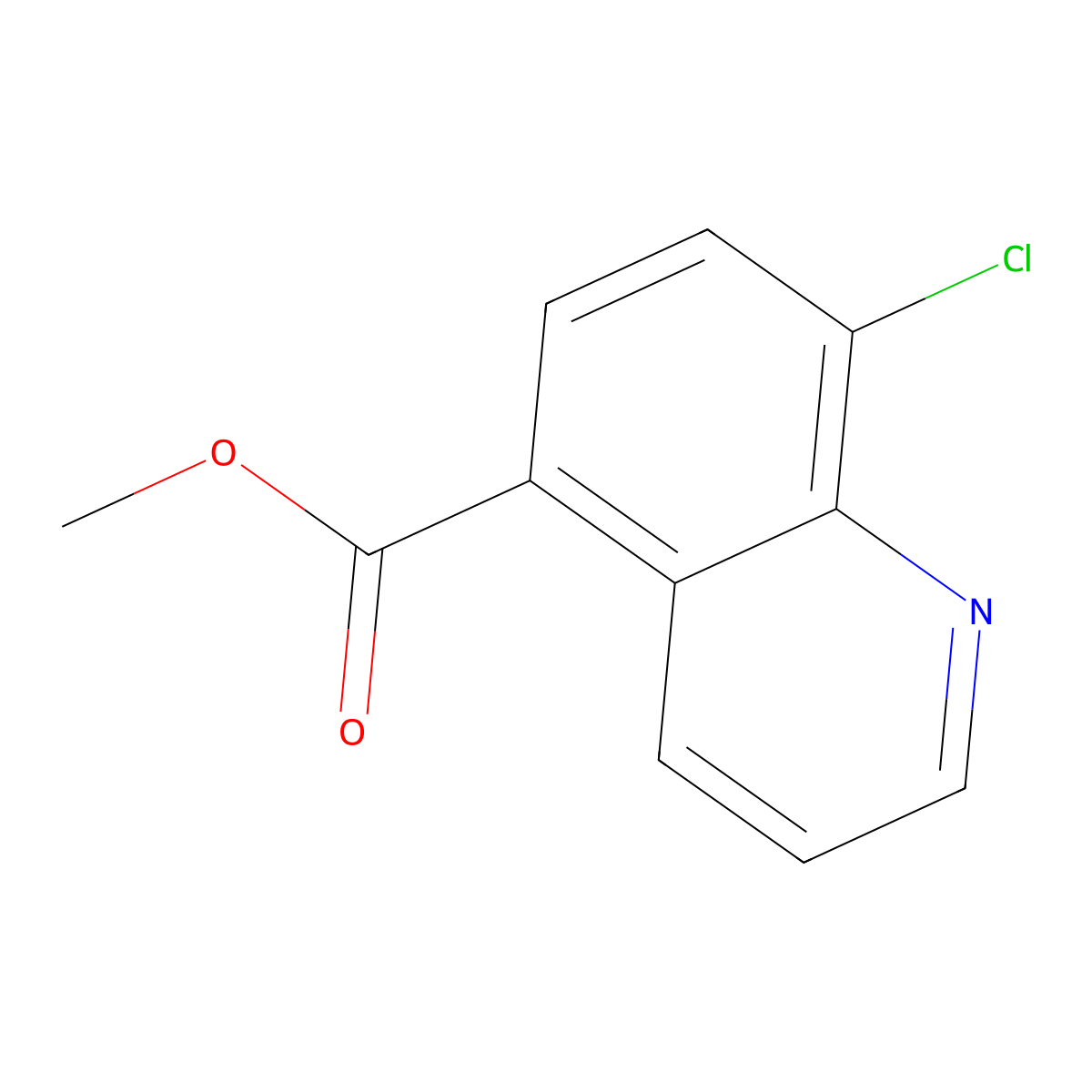 Methyl 8-chloroquinoline-5-carboxylate molecular structure, CAS 1030848-27-1