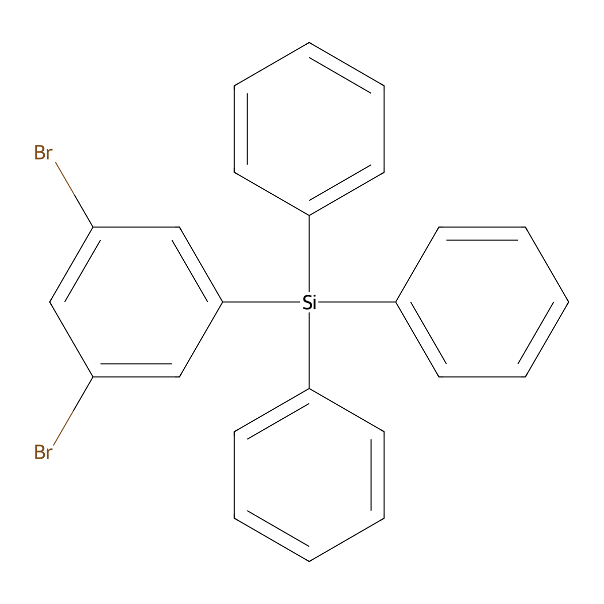 (3,5-Dibromophenyl)triphenylsilane molecular structure, CAS 1030856-97-3