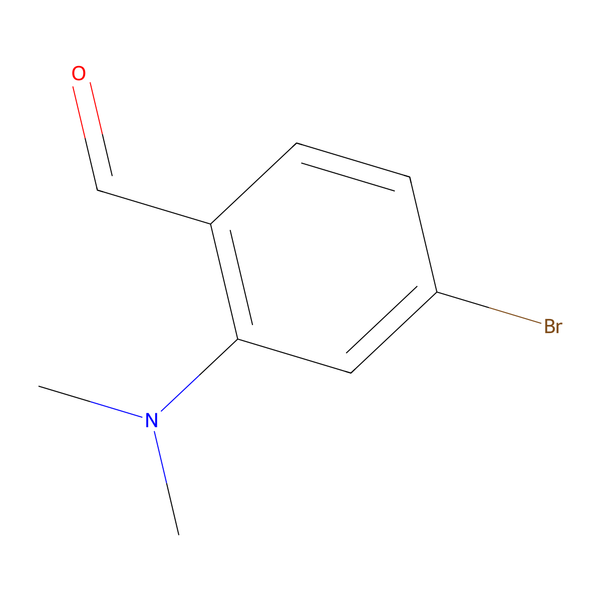 4-Bromo-2-(dimethylamino)benzaldehyde molecular structure, CAS 1030863-12-7