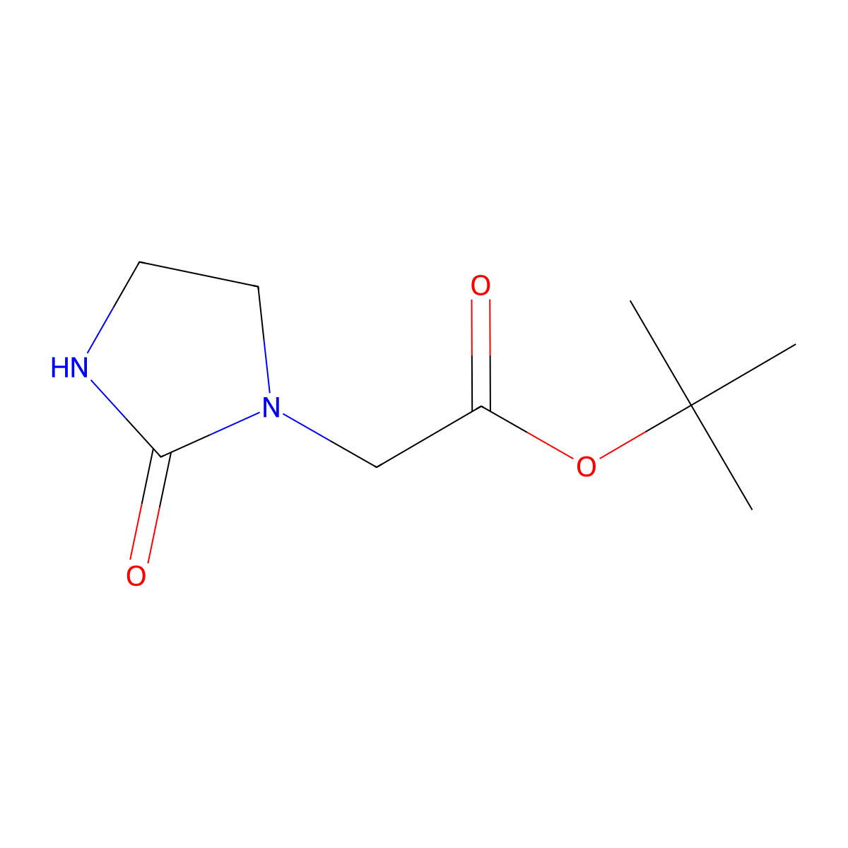 Tert-butyl 2-(2-oxoimidazolidin-1-yl)acetate molecular structure, CAS 1030882-65-5