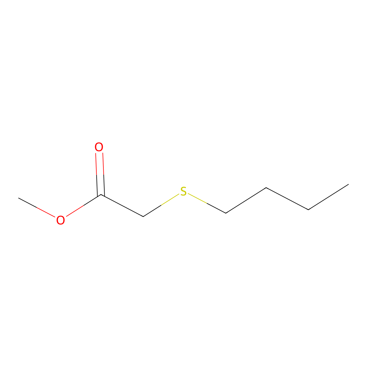 Methyl 2-(butylsulfanyl)acetate molecular structure, CAS 10309-14-5