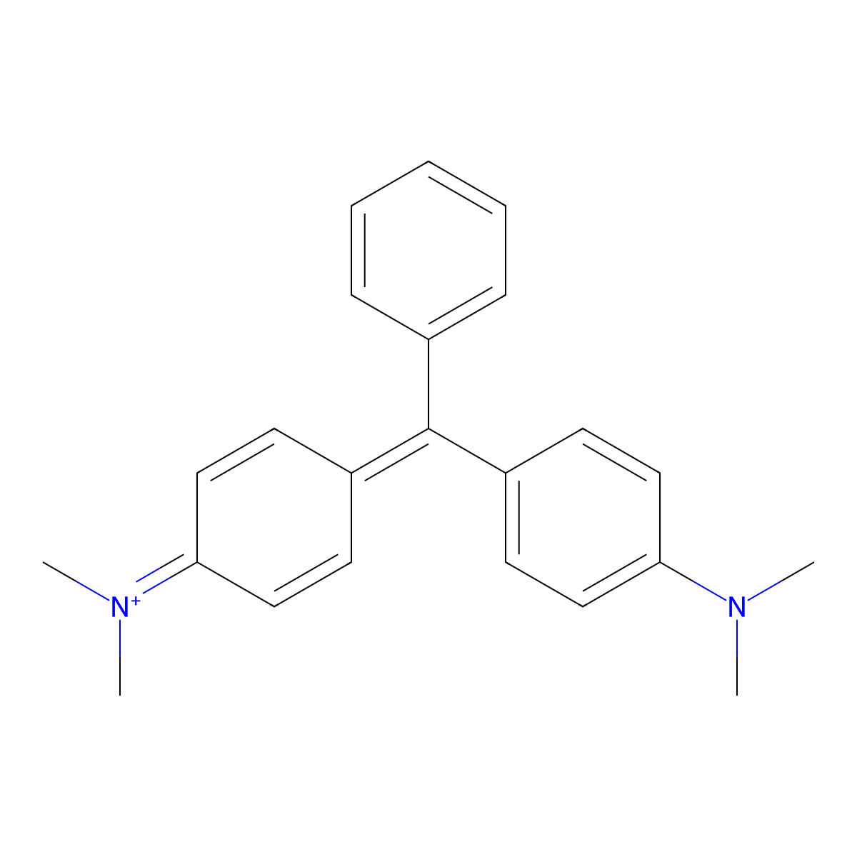 Malachite green cation molecular structure, CAS 10309-95-2