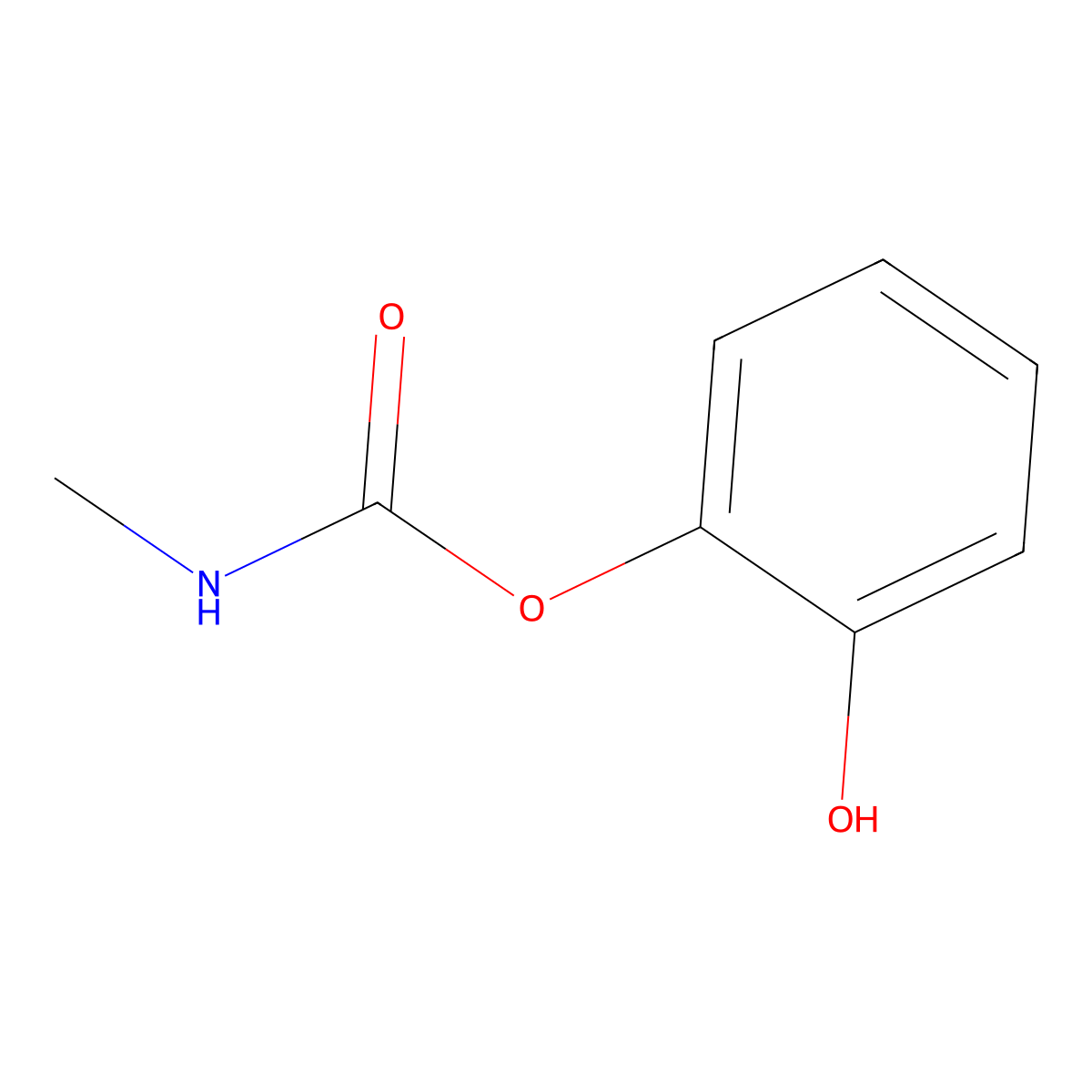 1,2-Benzenediol, 1-(N-methylcarbamate) molecular structure, CAS 10309-97-4